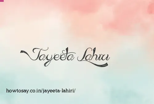 Jayeeta Lahiri