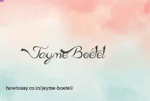 Jayme Boetel