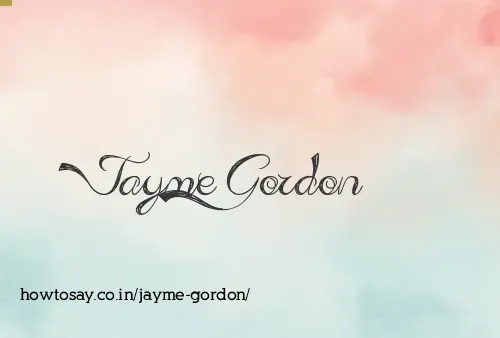 Jayme Gordon