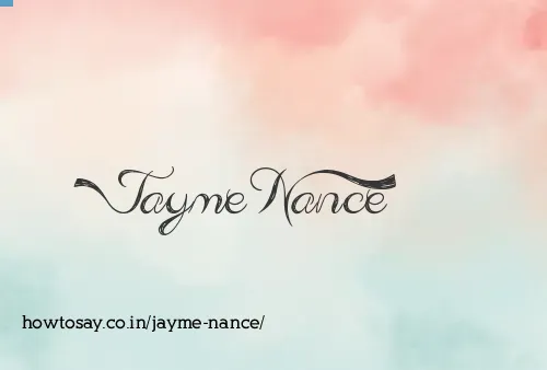 Jayme Nance