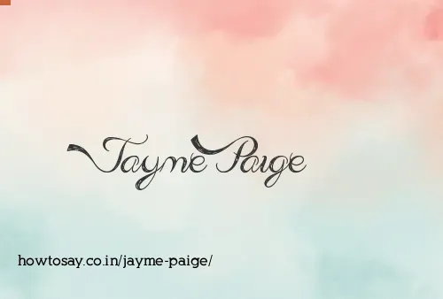 Jayme Paige