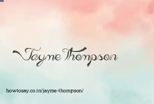 Jayme Thompson