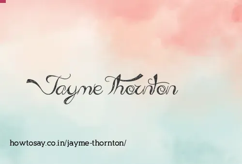 Jayme Thornton