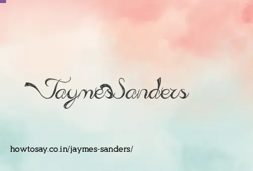 Jaymes Sanders
