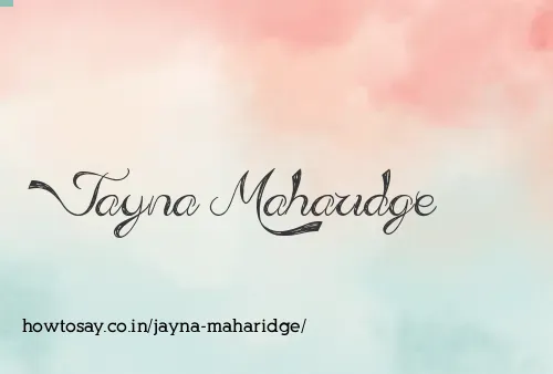 Jayna Maharidge