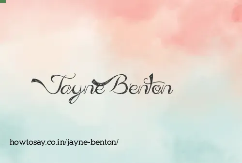 Jayne Benton