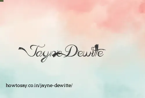 Jayne Dewitte