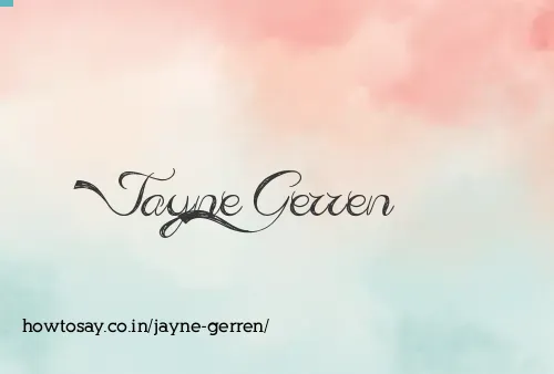Jayne Gerren
