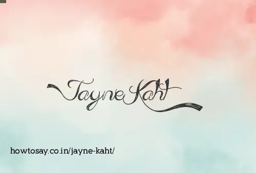 Jayne Kaht