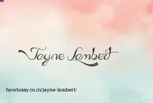 Jayne Lambert