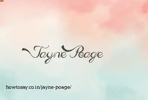 Jayne Poage