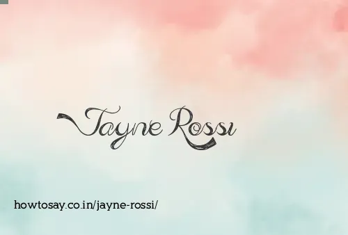 Jayne Rossi