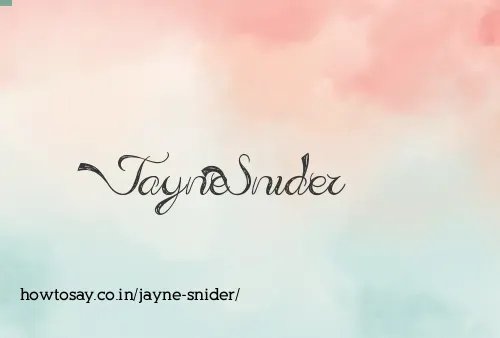 Jayne Snider