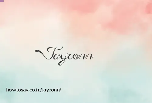 Jayronn