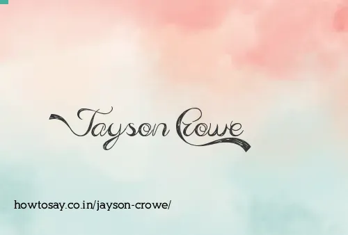 Jayson Crowe