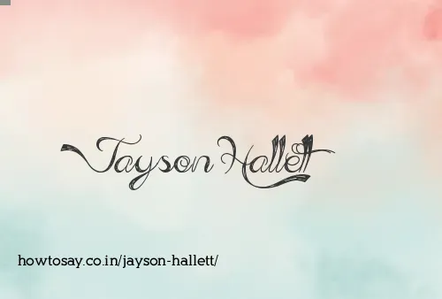 Jayson Hallett