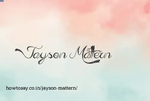 Jayson Mattern