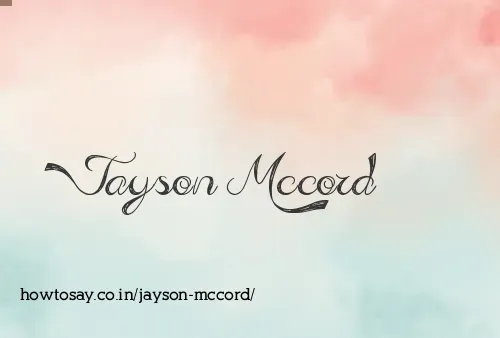 Jayson Mccord