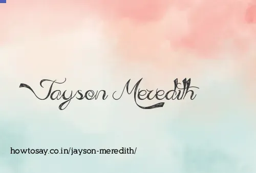 Jayson Meredith