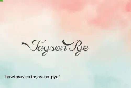 Jayson Pye