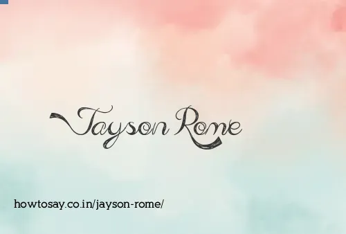 Jayson Rome
