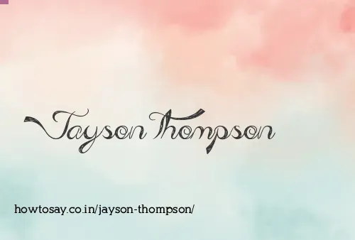 Jayson Thompson