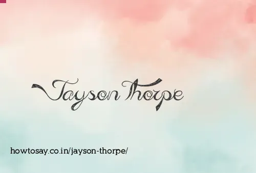 Jayson Thorpe