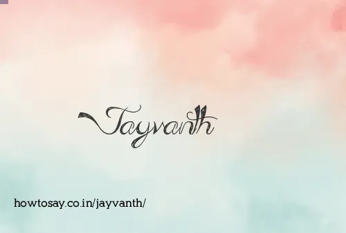 Jayvanth