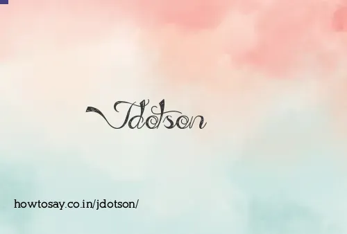 Jdotson
