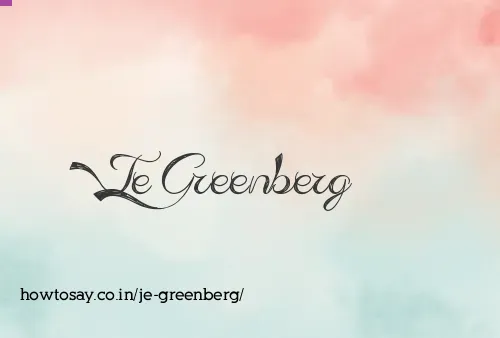 Je Greenberg