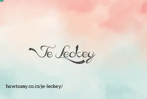 Je Leckey