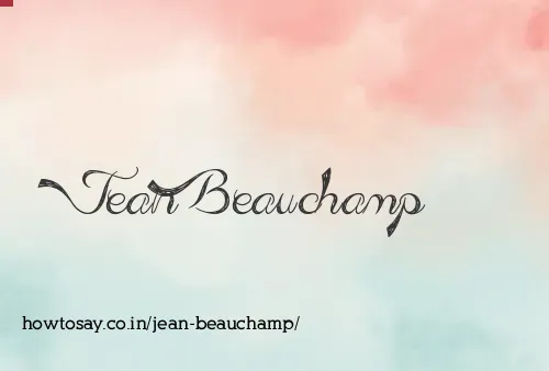 Jean Beauchamp