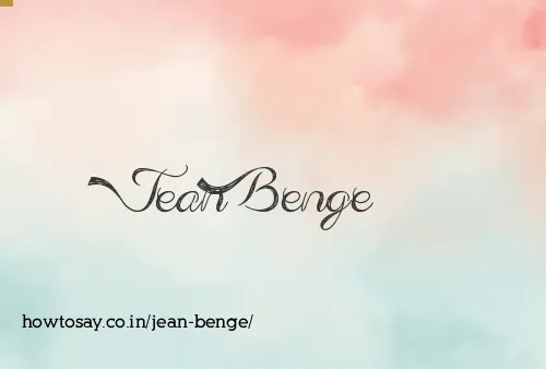 Jean Benge