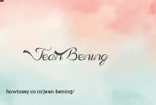Jean Bening