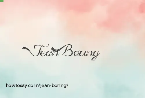Jean Boring