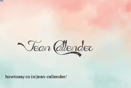 Jean Callender