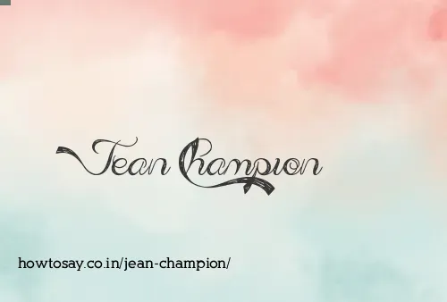 Jean Champion