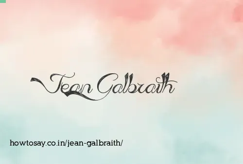 Jean Galbraith