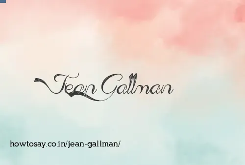 Jean Gallman