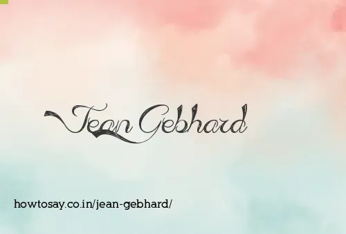 Jean Gebhard