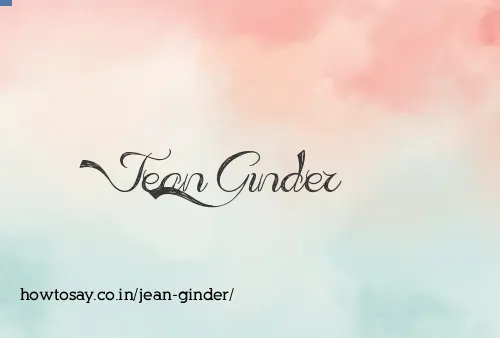 Jean Ginder