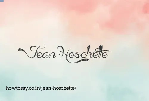Jean Hoschette