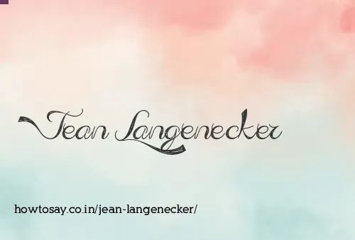 Jean Langenecker