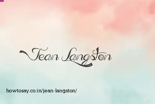 Jean Langston