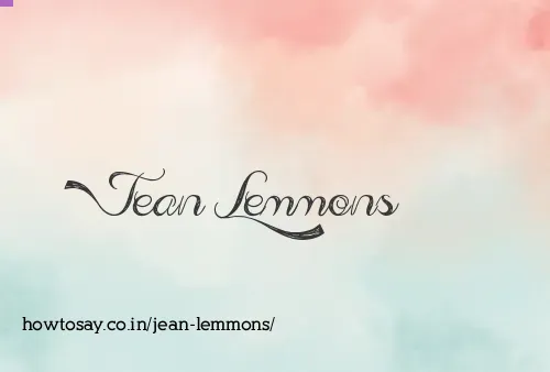 Jean Lemmons