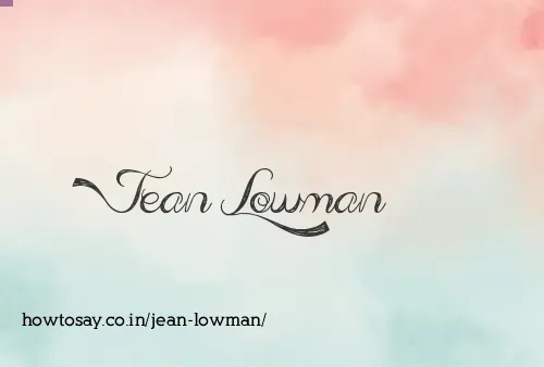 Jean Lowman