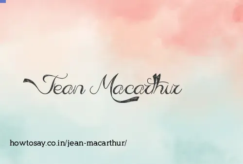 Jean Macarthur