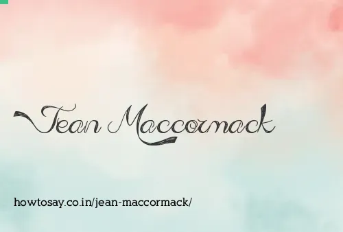Jean Maccormack