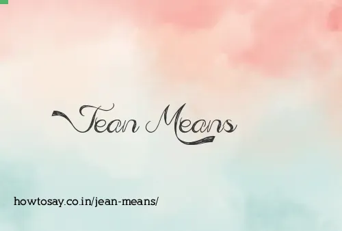 Jean Means