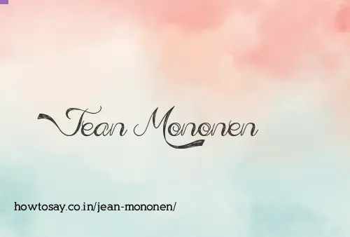 Jean Mononen